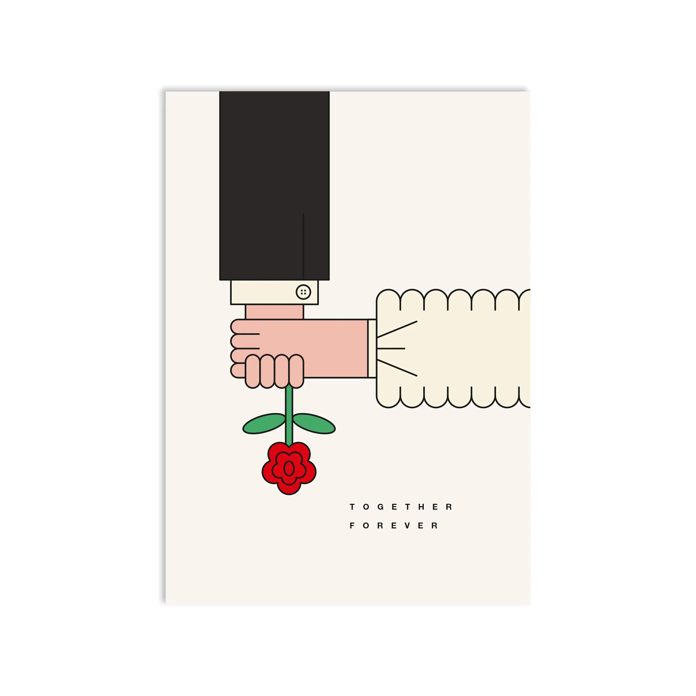 Postkarte "Marry Me" Postkarte Red Fries