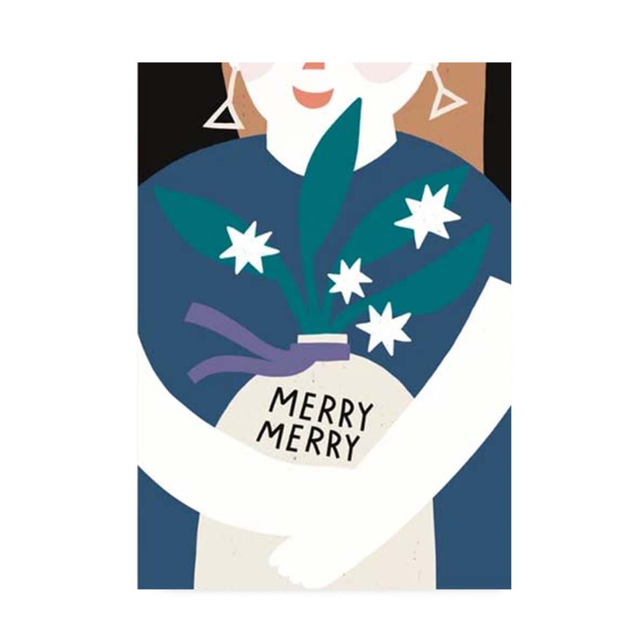 Postkarte "Merry Merry" Postkarte Jane Holtewert