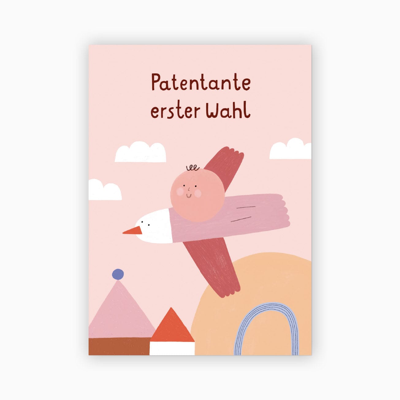 Postkarte Patentante erster Wahl Postkarte Matsch mit Sahne