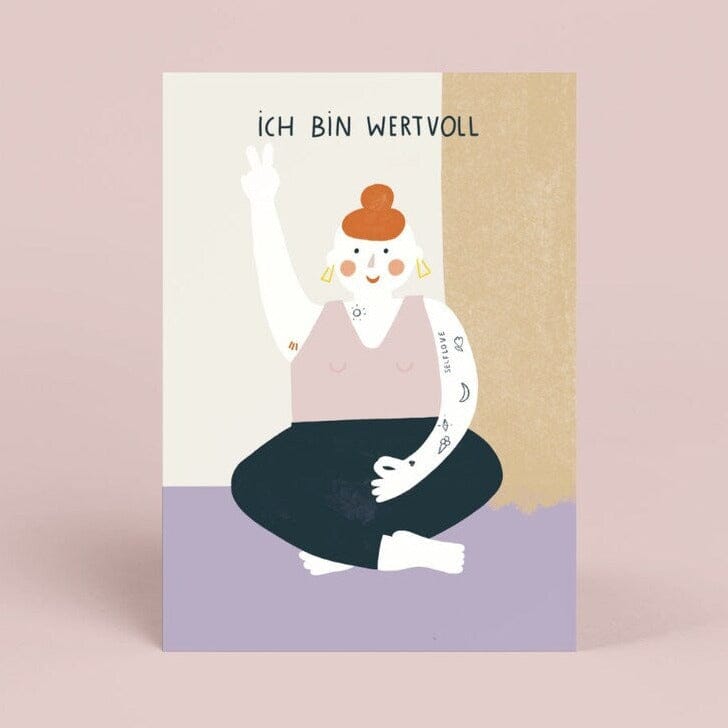Postkarte "Wertvoll" Postkarte Jane Holtewert 