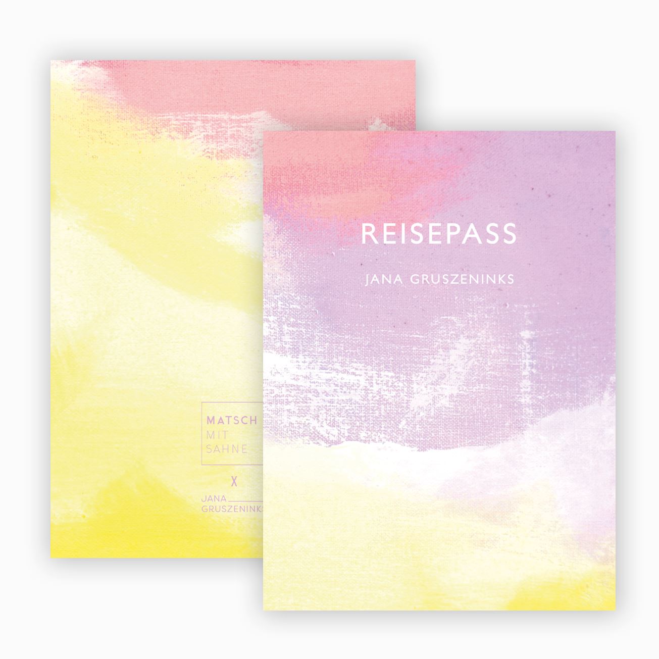 Reisepasshülle (personalisierbar) ALT Reisepass Matsch mit Sahne Jana Gruszeninks Sorbet