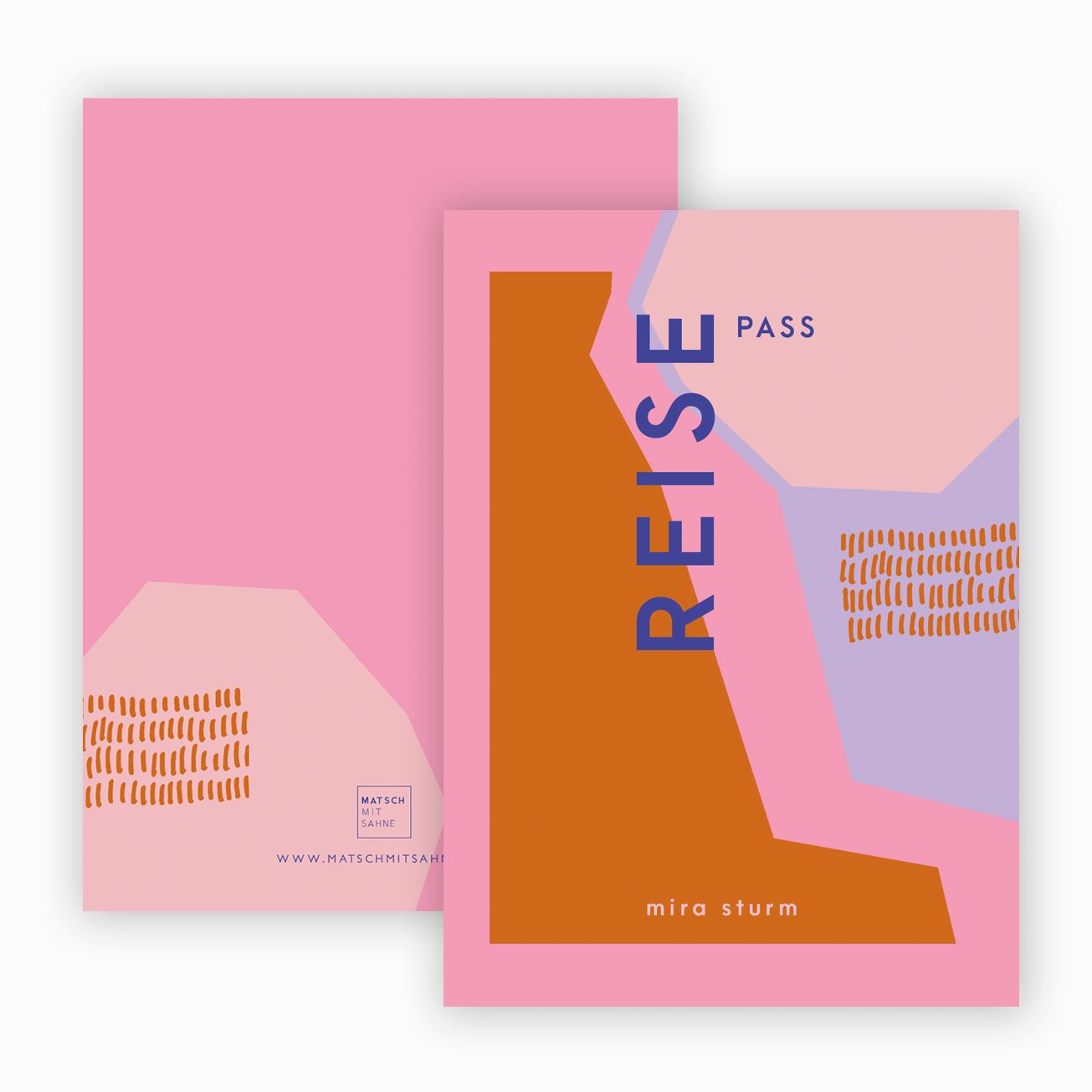 Reisepasshülle (personalisierbar) ALT Reisepass Matsch mit Sahne Shapes Erdbeereis