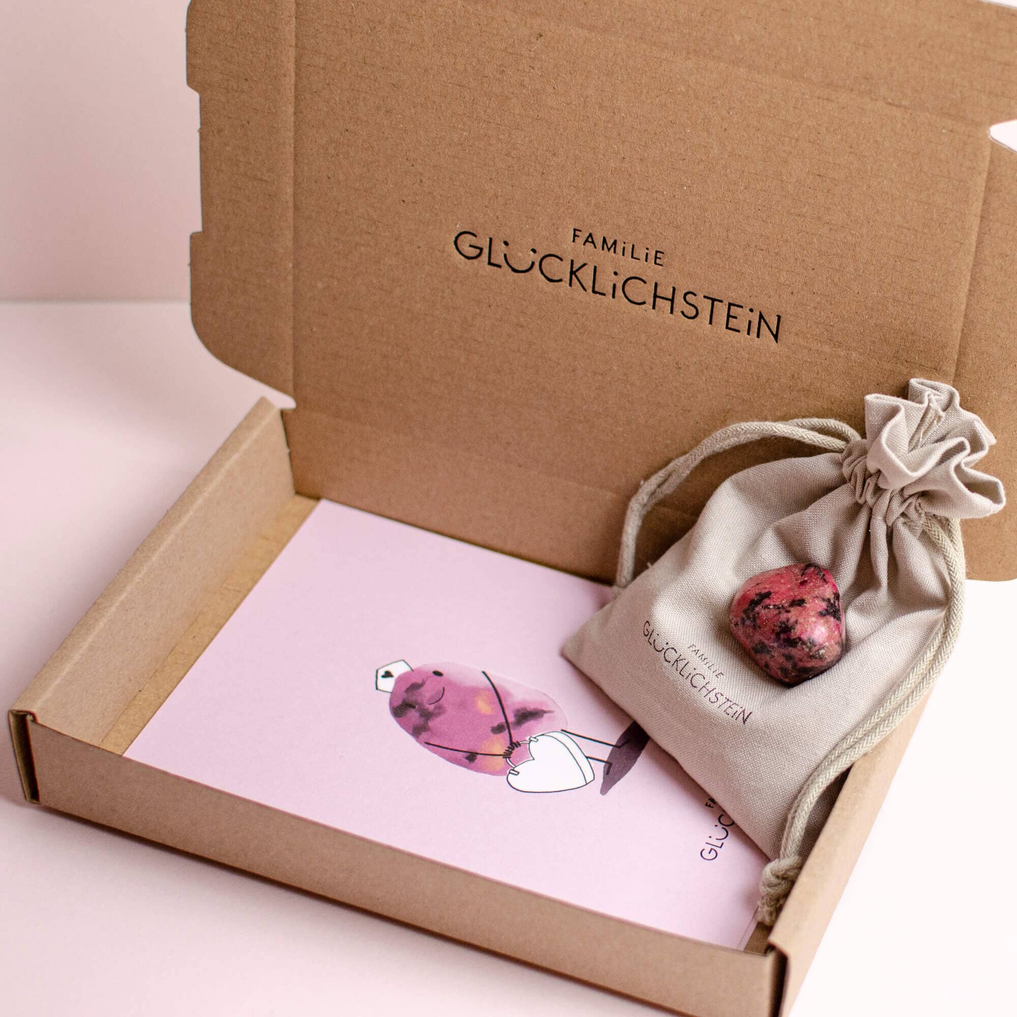 Rhodonit (Seelentröster, Stabilisierung und Loslassen) Heilsteine Familie Glücklichstein