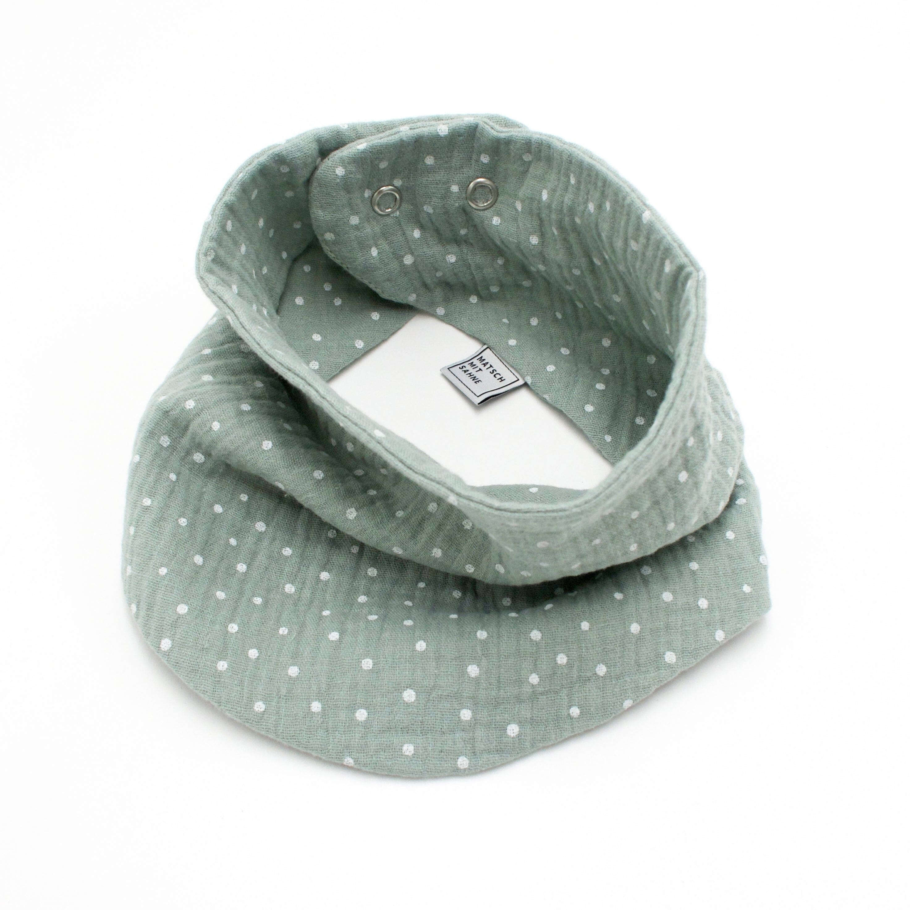 Schal Kleinkind Schal Baby Matsch mit Sahne Mint getupft