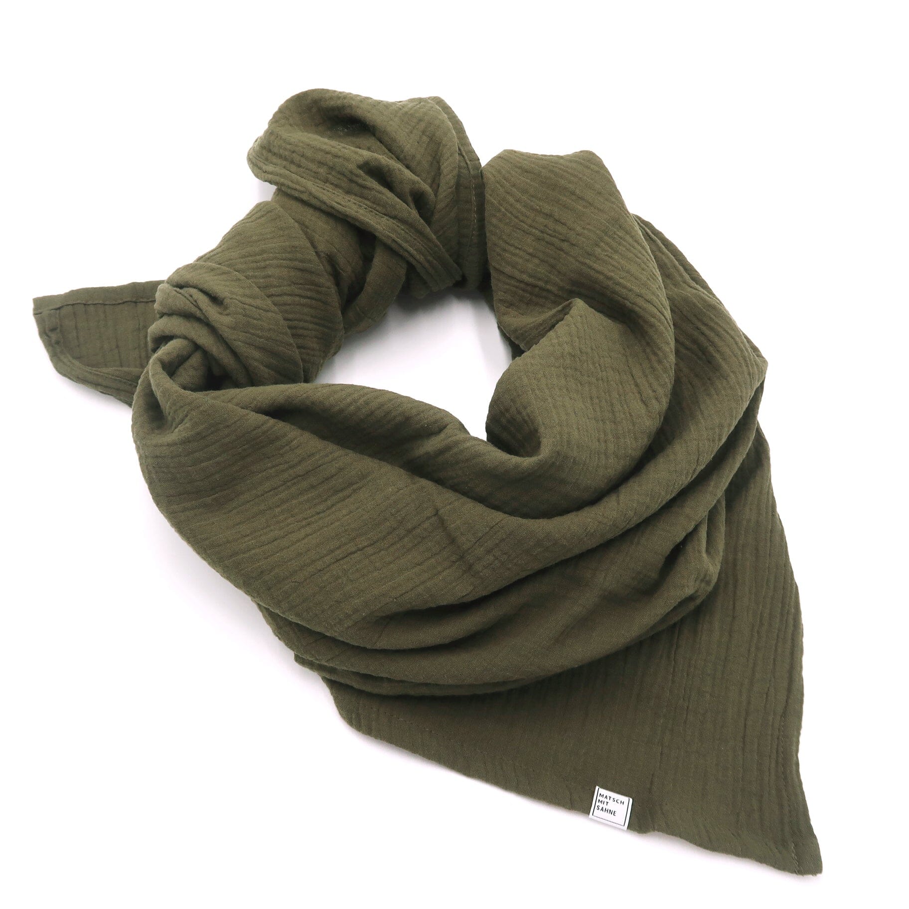 Schal Maxi (135 x 135cm) Schal Maxi Matsch mit Sahne Olive