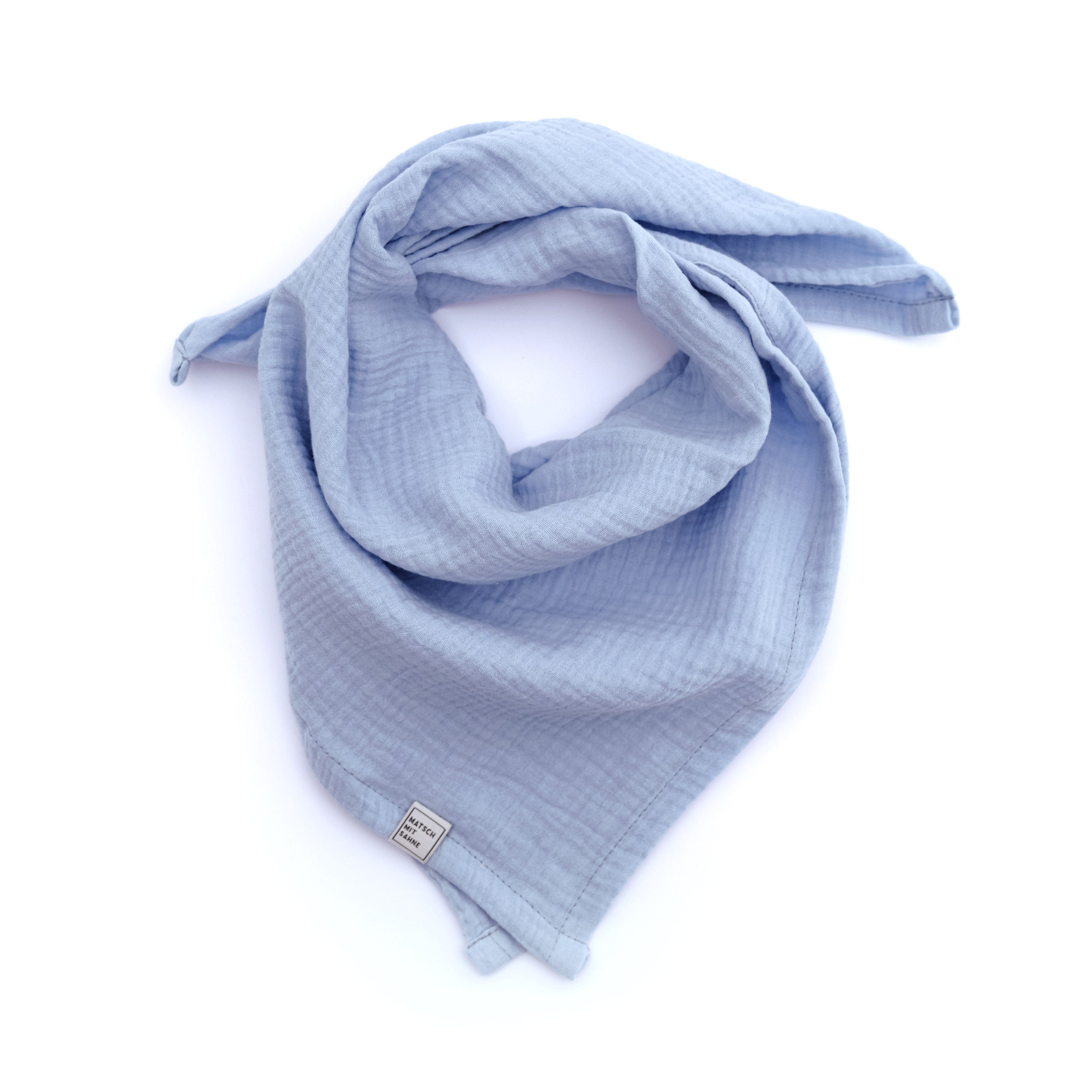 Schal Mini (65 x 65 cm) Schal Mini Matsch mit Sahne Hellblau