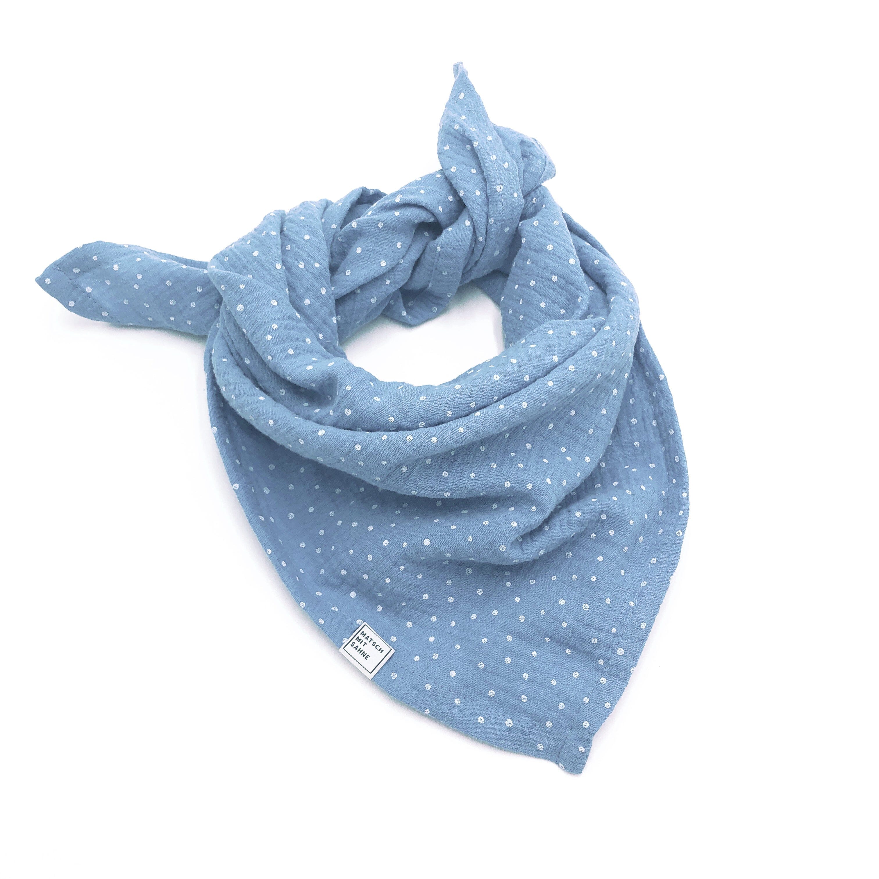 Schal Mini (65 x 65 cm) Schal Mini Matsch mit Sahne Himmel getupft