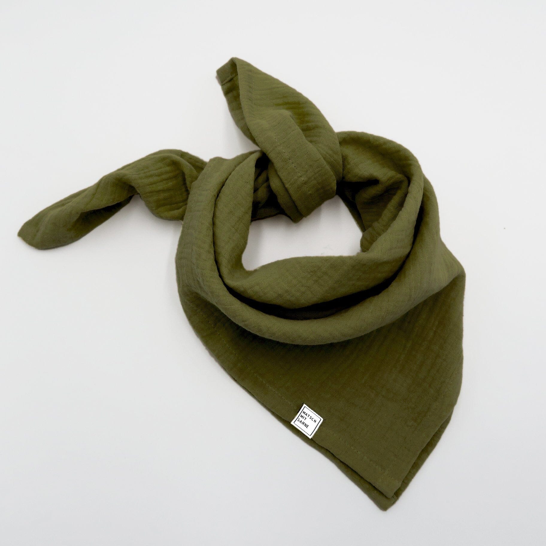Schal Mini (65 x 65 cm) Schal Mini Matsch mit Sahne Olive