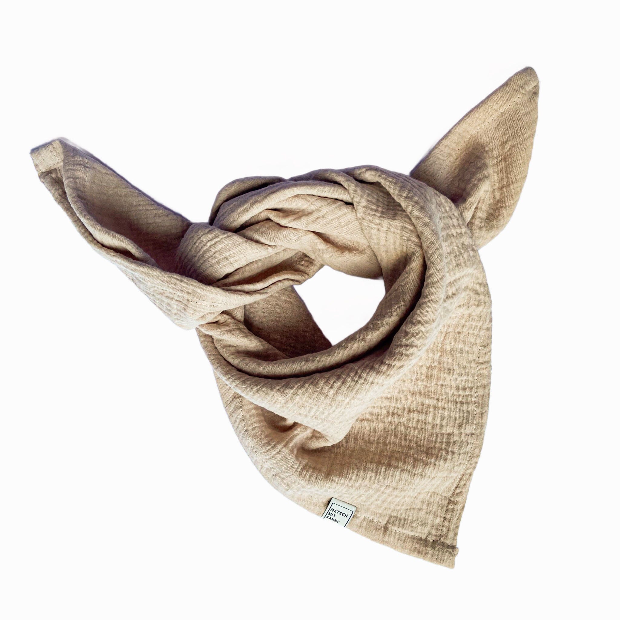 Schal Mini (65 x 65 cm) Schal Mini Matsch mit Sahne Sand