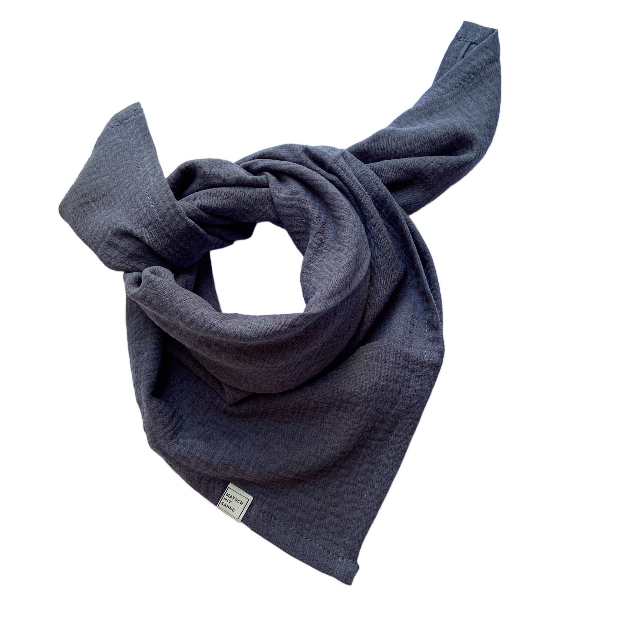 Schal Mini (65 x 65 cm) Schal Mini Matsch mit Sahne Taubengrau