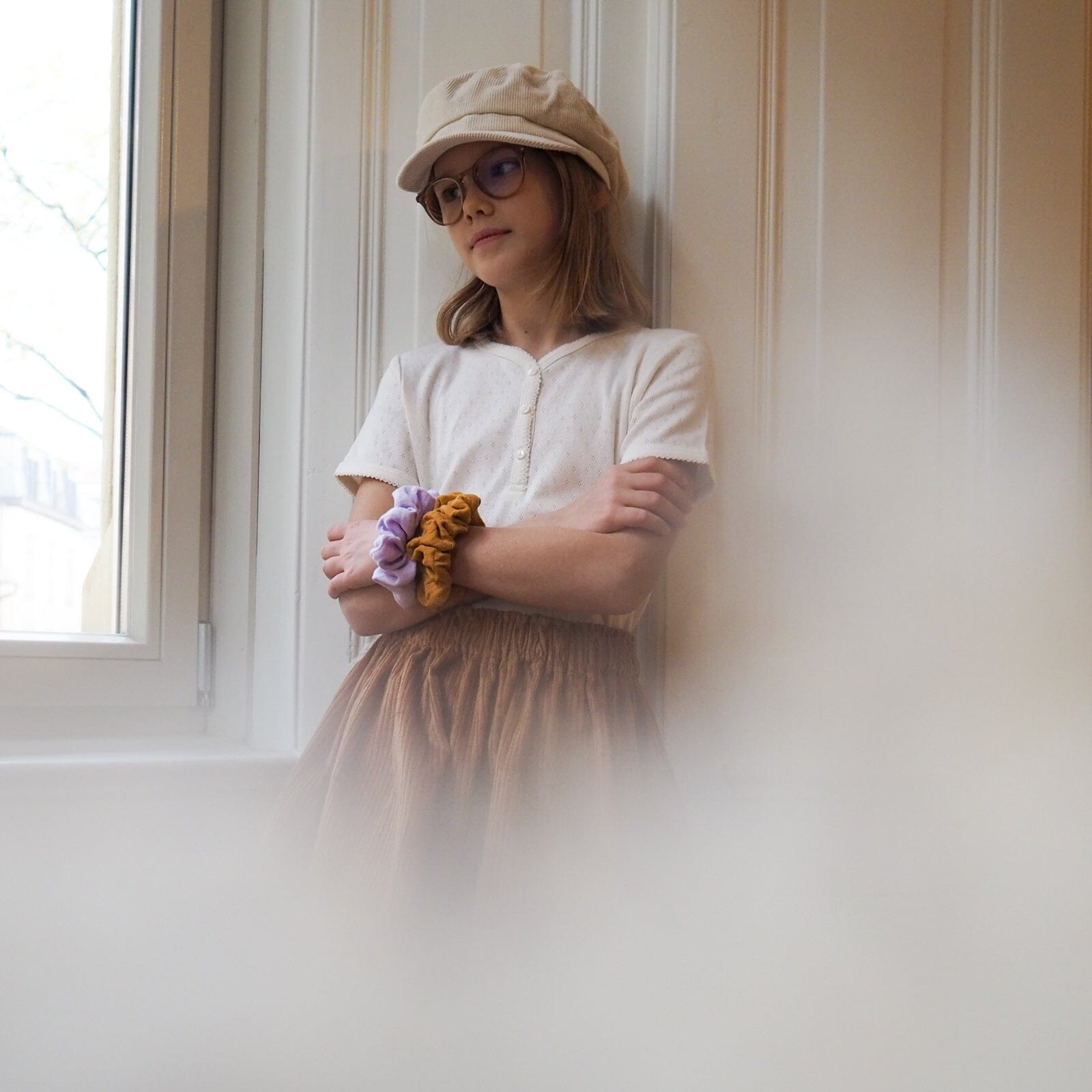 Scrunchie Maxi Scrunchies Matsch mit Sahne