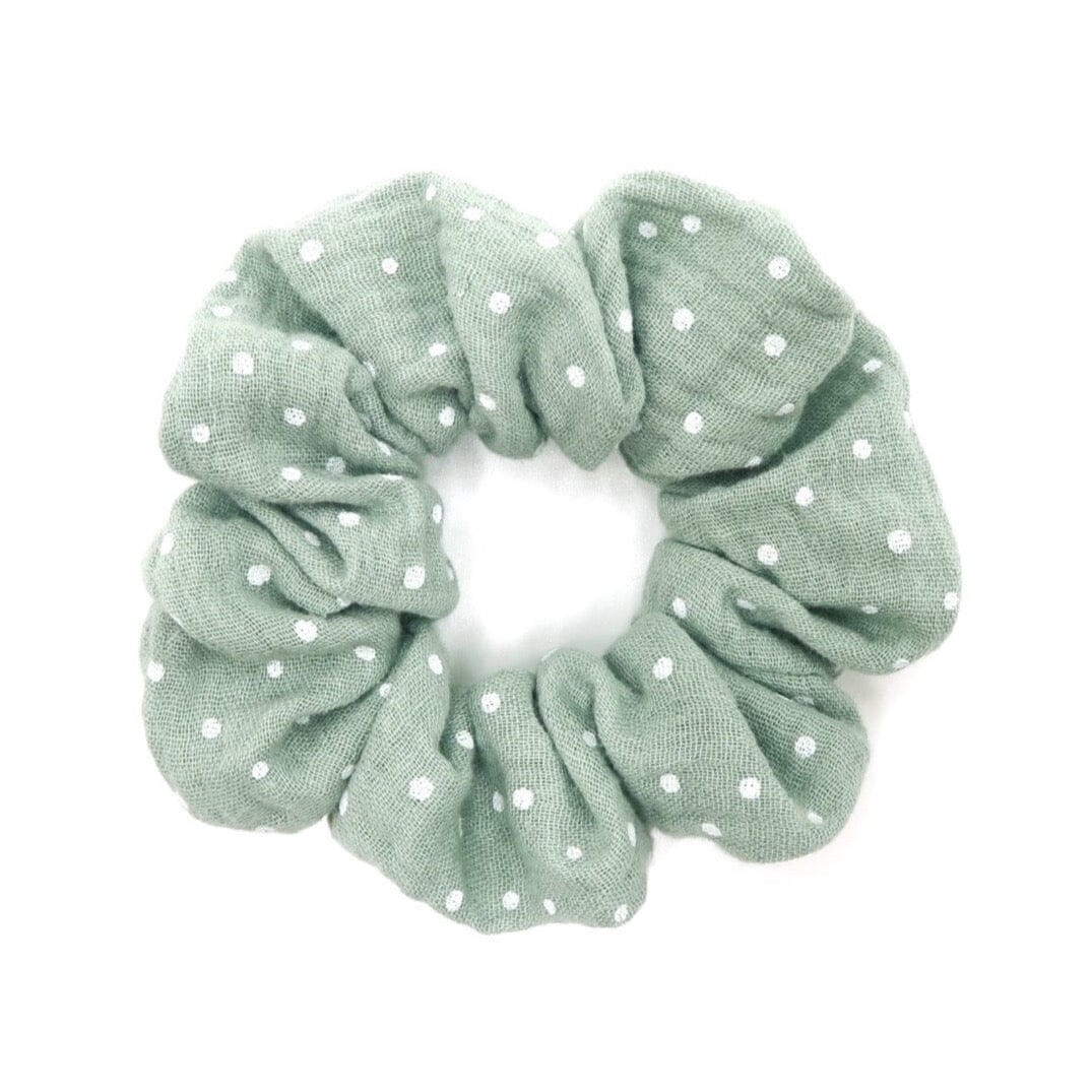 Scrunchie Maxi Scrunchies Matsch mit Sahne Mint getupft
