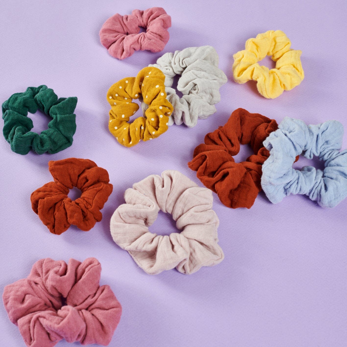 Scrunchie Mini Scrunchies Matsch mit Sahne 