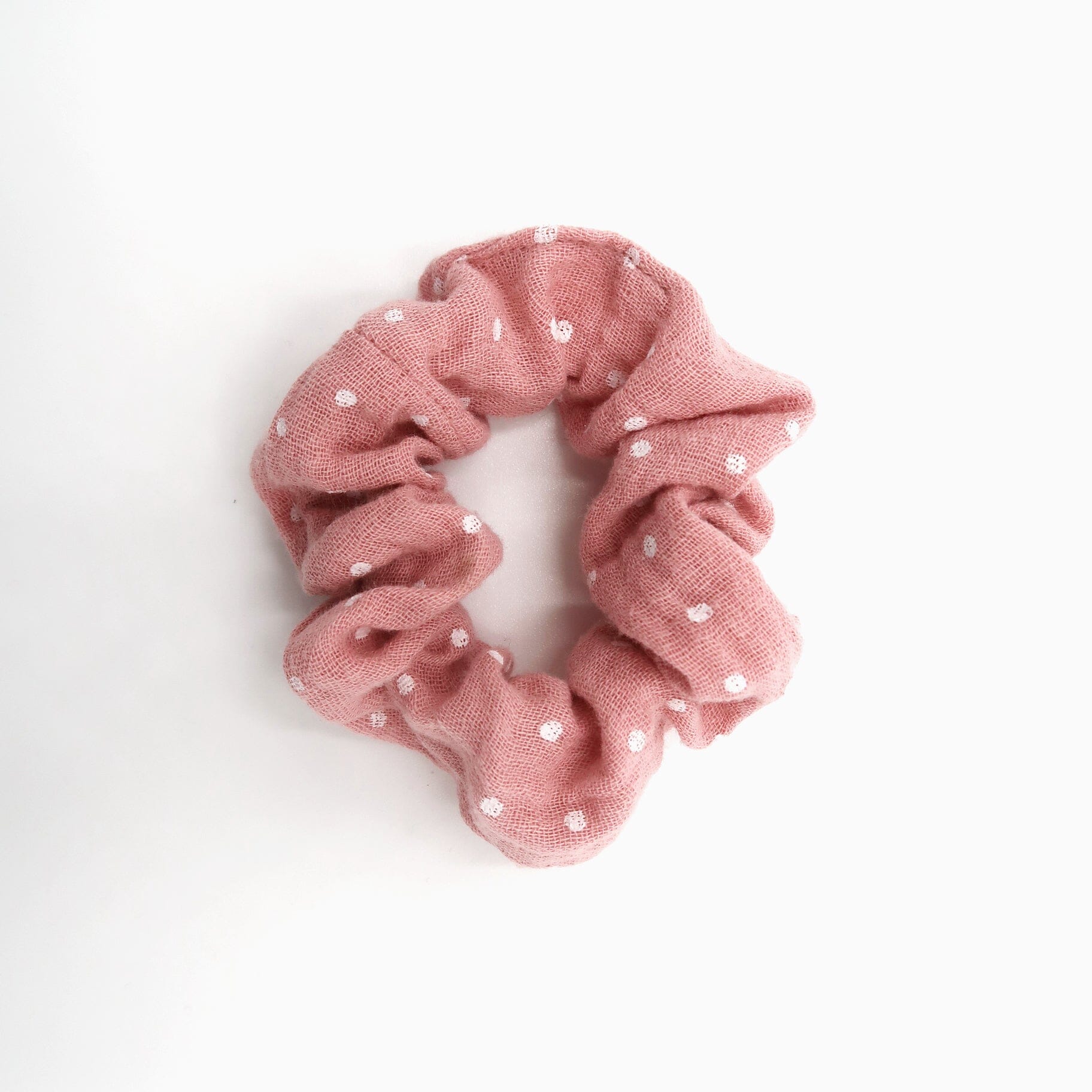 Scrunchie Mini Scrunchies Matsch mit Sahne Erdbeereis getupft