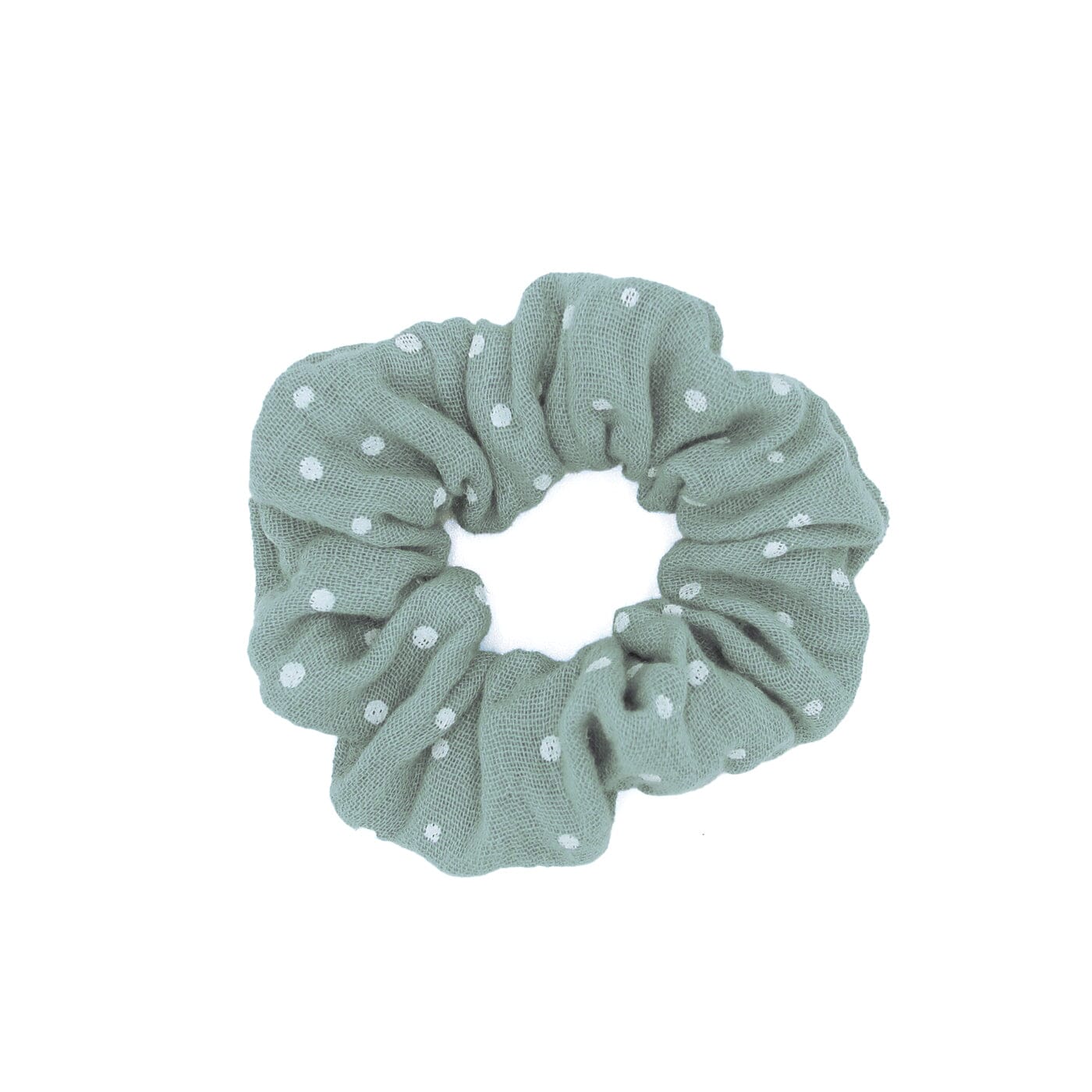 Scrunchie Mini Scrunchies Matsch mit Sahne Mint getupft