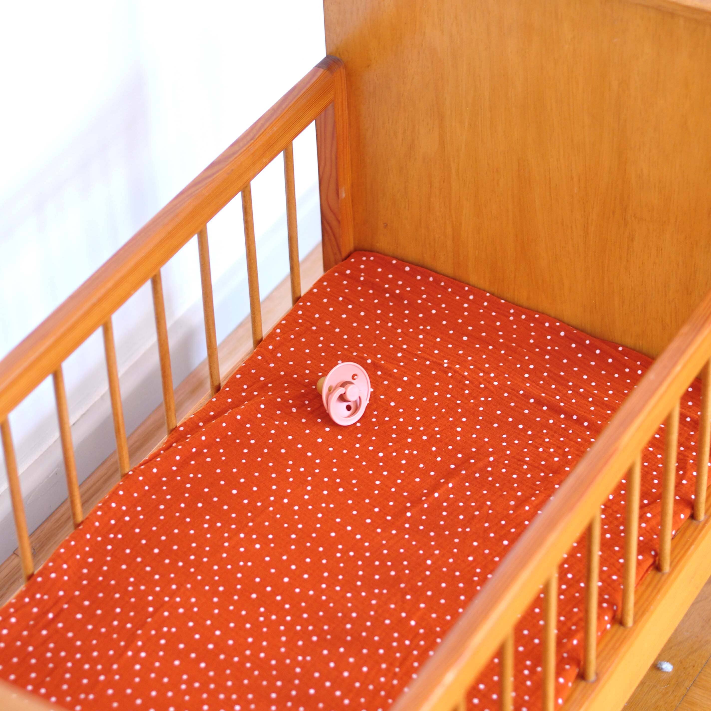 Spannbettlaken Baby (40 x 80 cm) Bettlaken Matsch mit Sahne