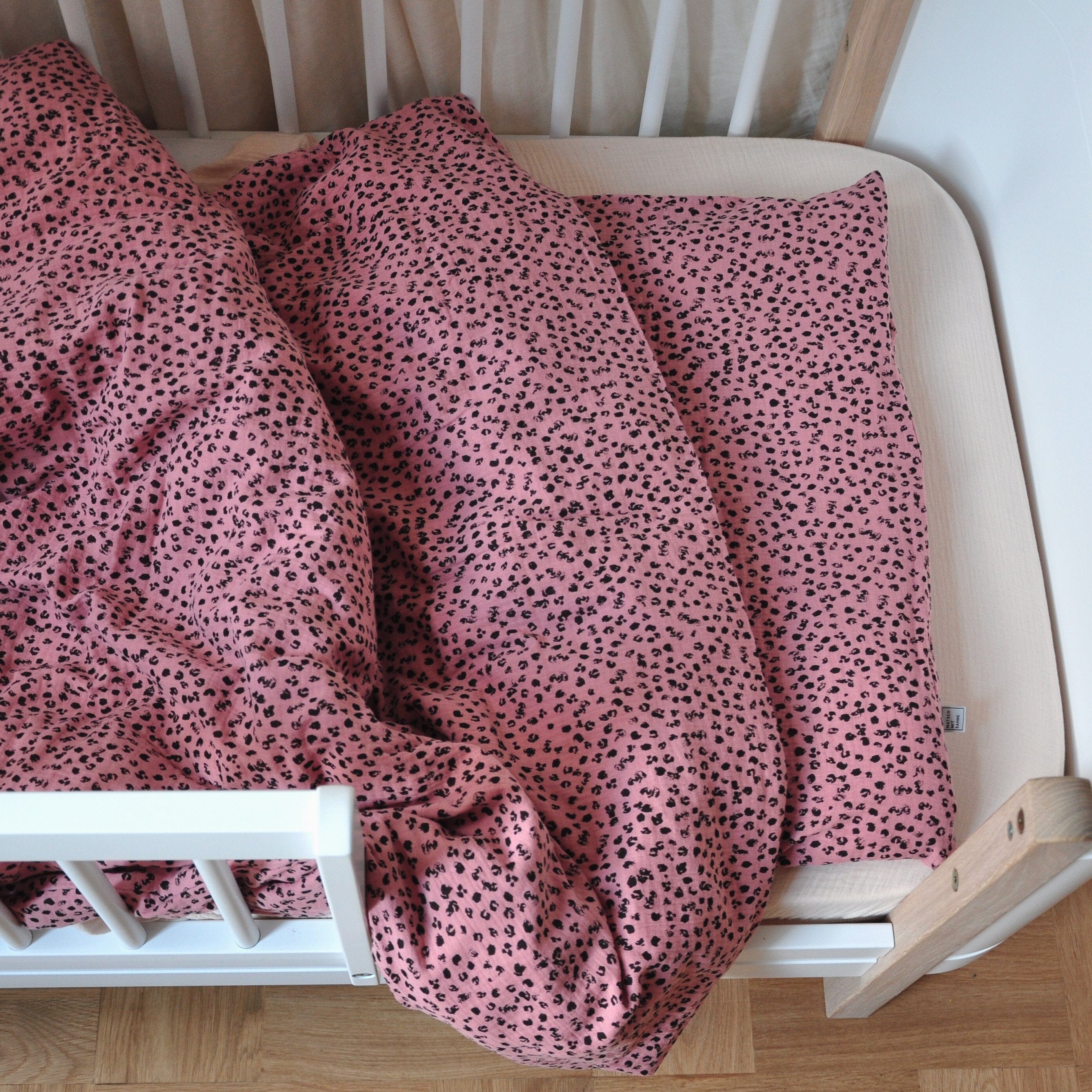 Spannbettlaken Baby (40 x 80 cm) Bettlaken Matsch mit Sahne