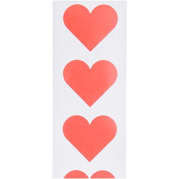 Sticker Herzen "neonrot" Rico Design