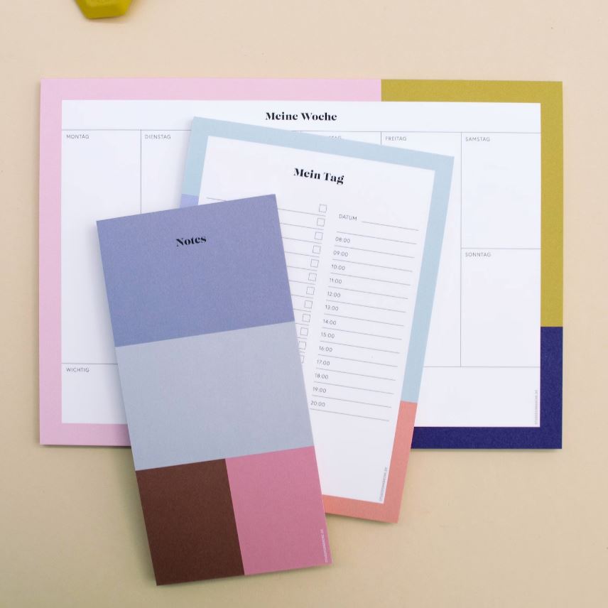 Tagesplaner A5 "Color Block" Kalender Studio Sandrine