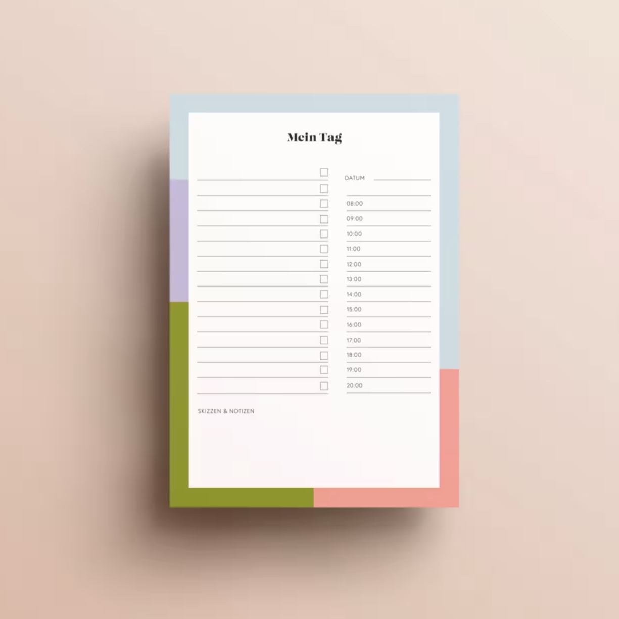 Tagesplaner A5 "Color Block" Kalender Studio Sandrine