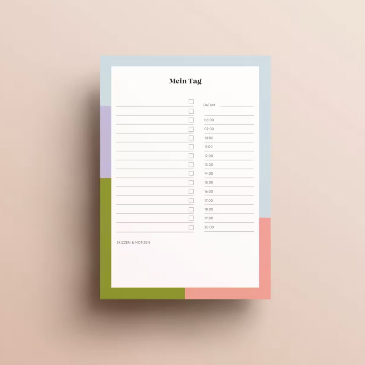 Tagesplaner A5 "Color Block" Kalender Studio Sandrine 