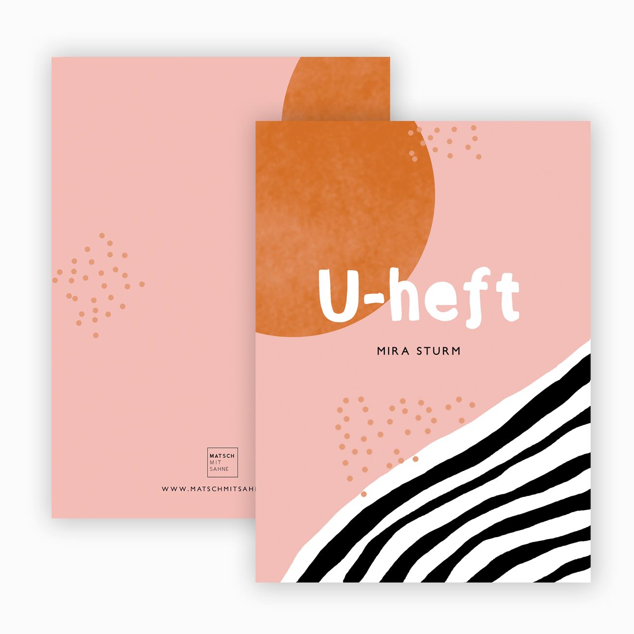 U-Hefthülle (personalisierbar) ALT U-Heft Hülle Matsch mit Sahne Stripes Morgenröte