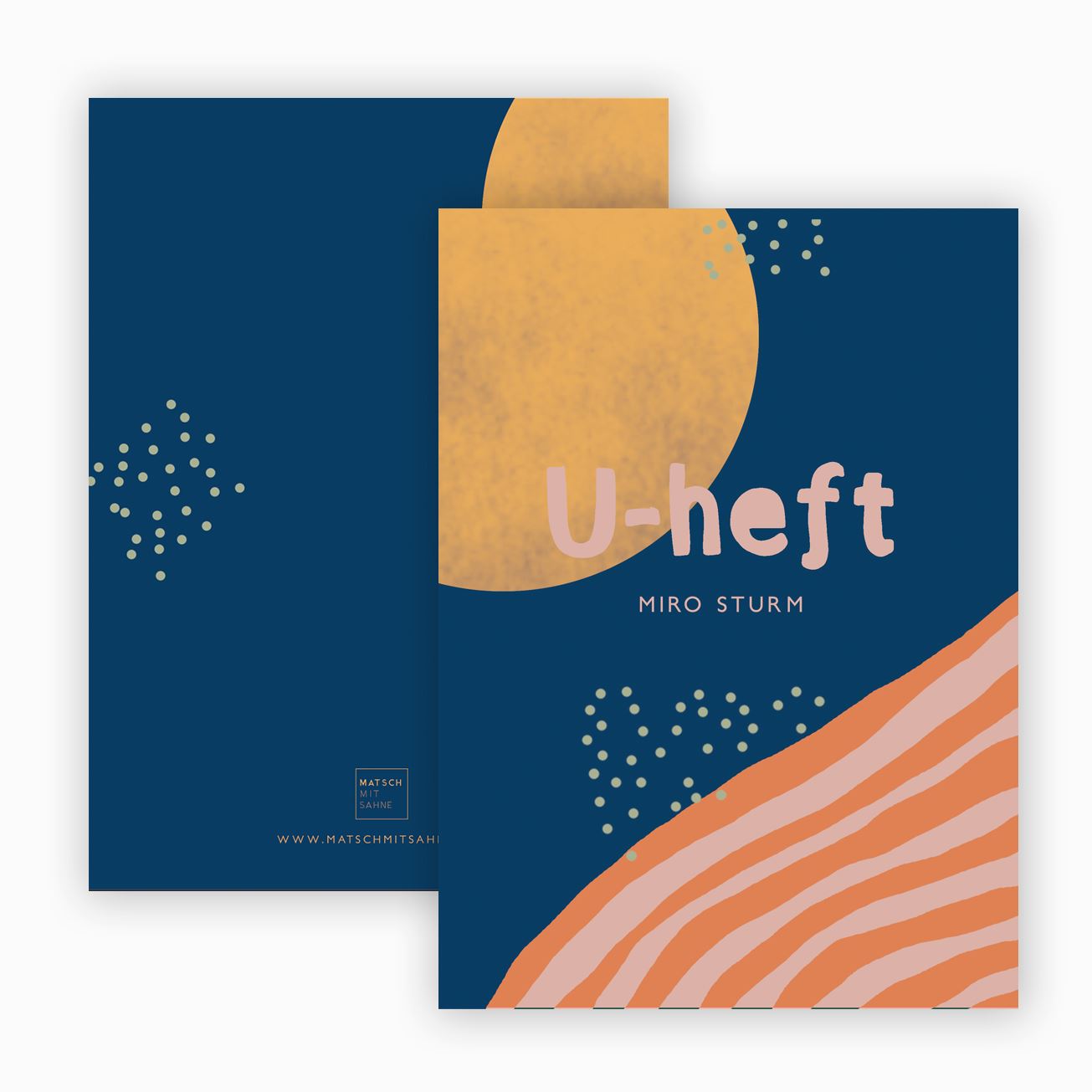 U-Hefthülle (personalisierbar) ALT U-Heft Hülle Matsch mit Sahne Stripes Nachthimmel