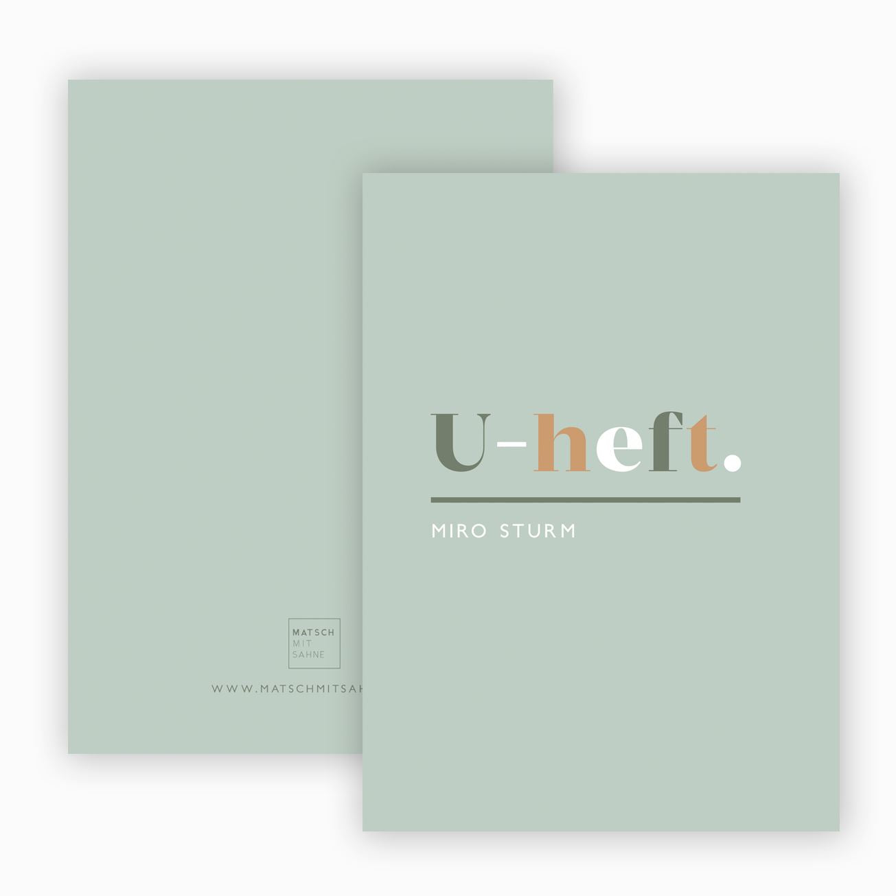U-Hefthülle (personalisierbar) ALT U-Heft Hülle Matsch mit Sahne Typo Mint