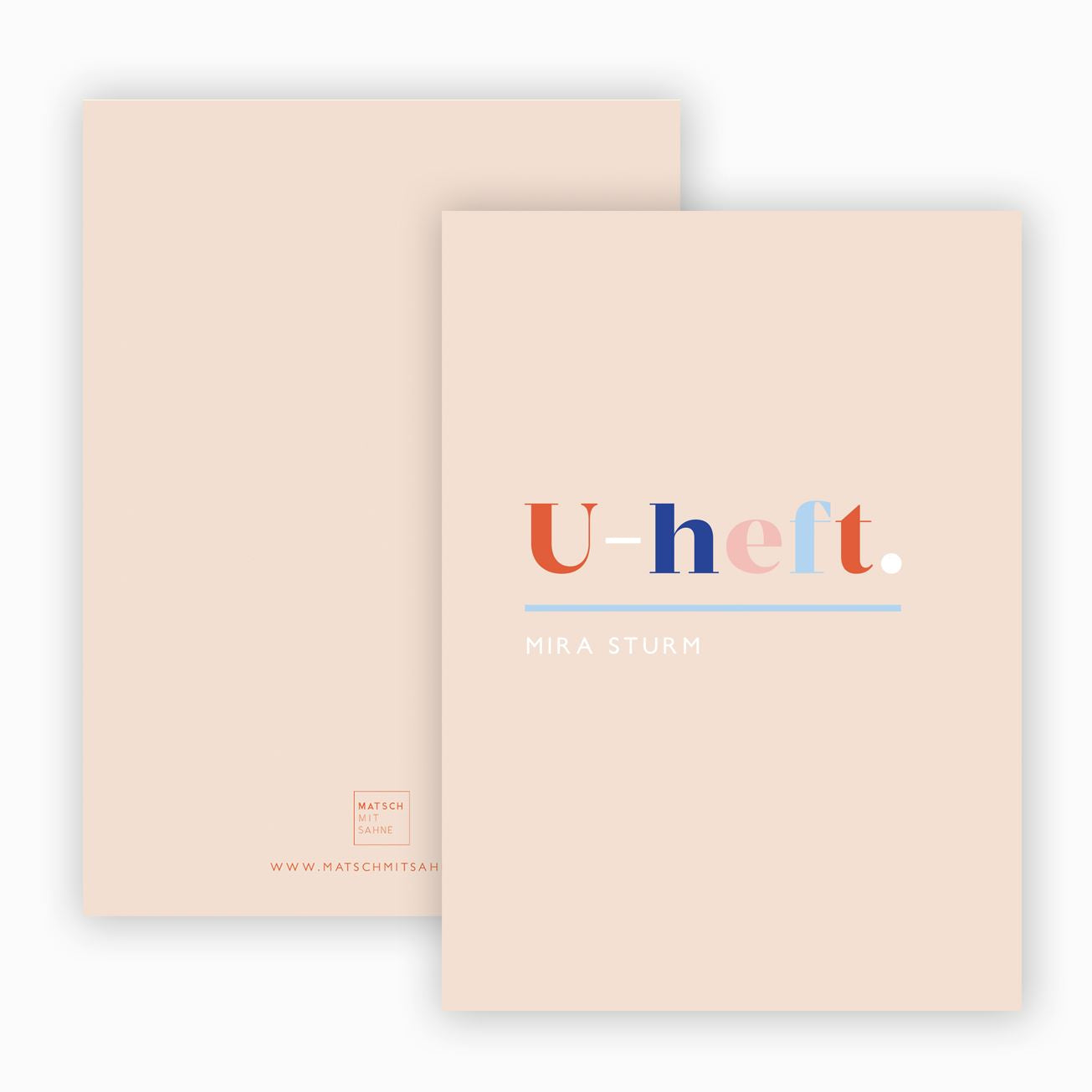 U-Hefthülle (personalisierbar) ALT U-Heft Hülle Matsch mit Sahne Typo Puder