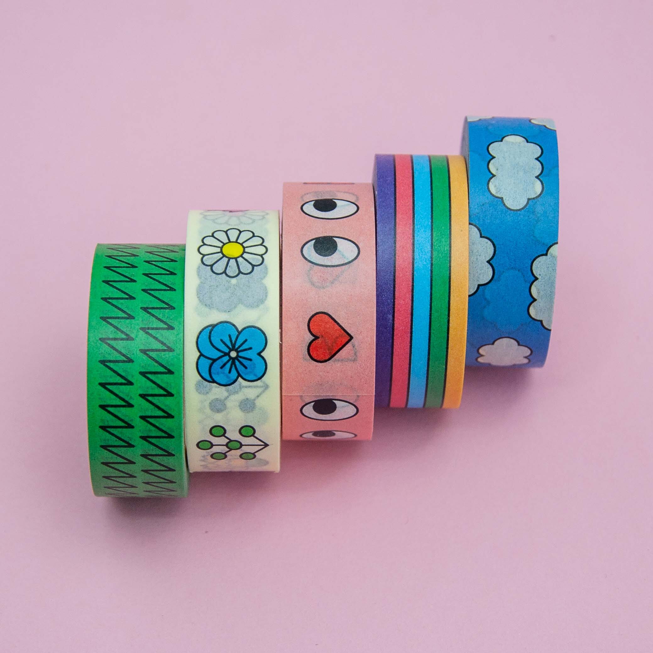 Washi Tape Set Kunterbunt Red Fries