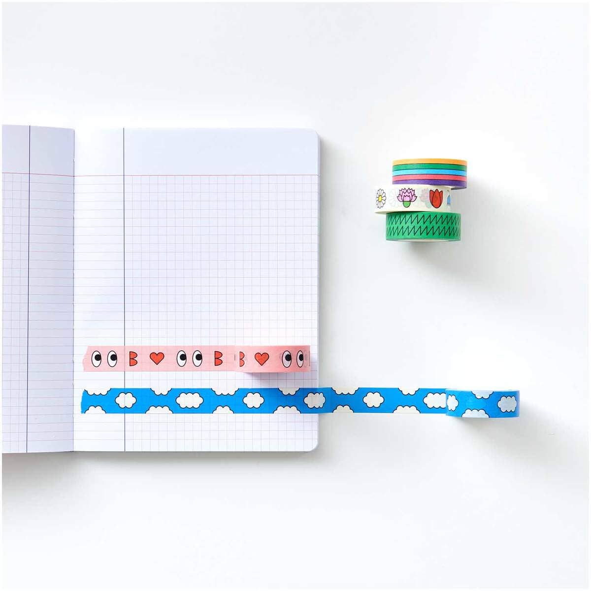 Washi Tape Set Kunterbunt Red Fries