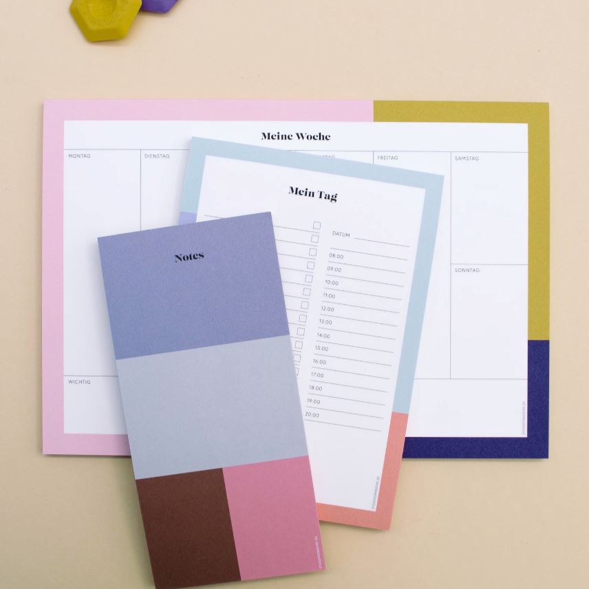 Wochenplaner A4 "Color Block" Kalender Studio Sandrine