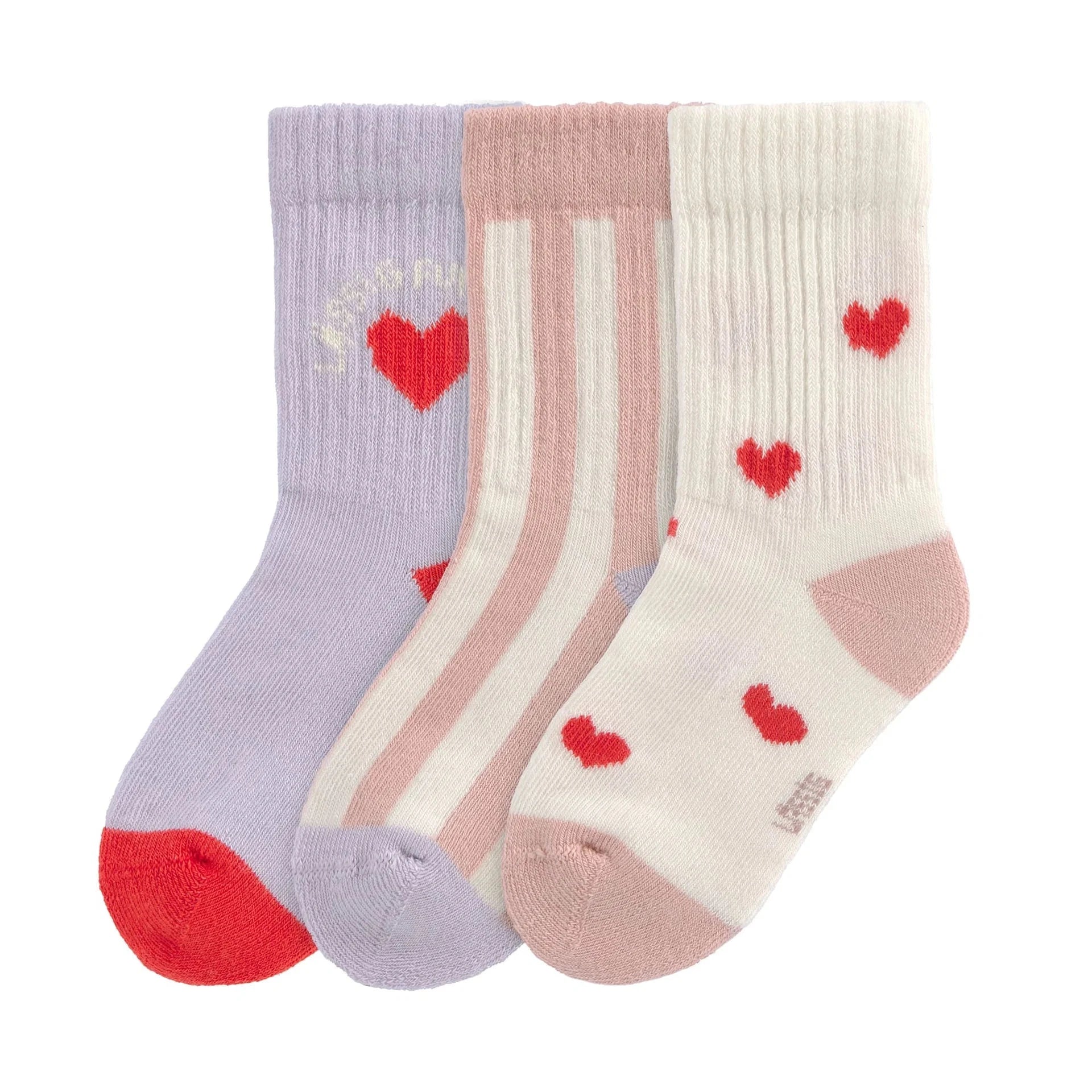 3er- Pack Tennis Socken "Herz" Socken Lässig 19-22 
