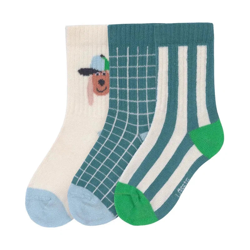 3er- Pack Tennis Socken "Hund" Socken Lässig 19-22 