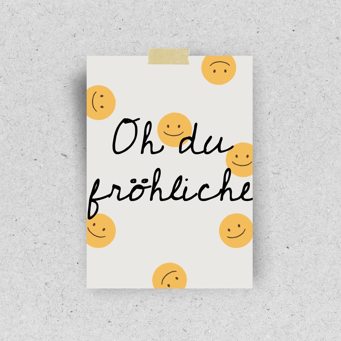 Postkarte "Oh Du Fröhliche Smileys"