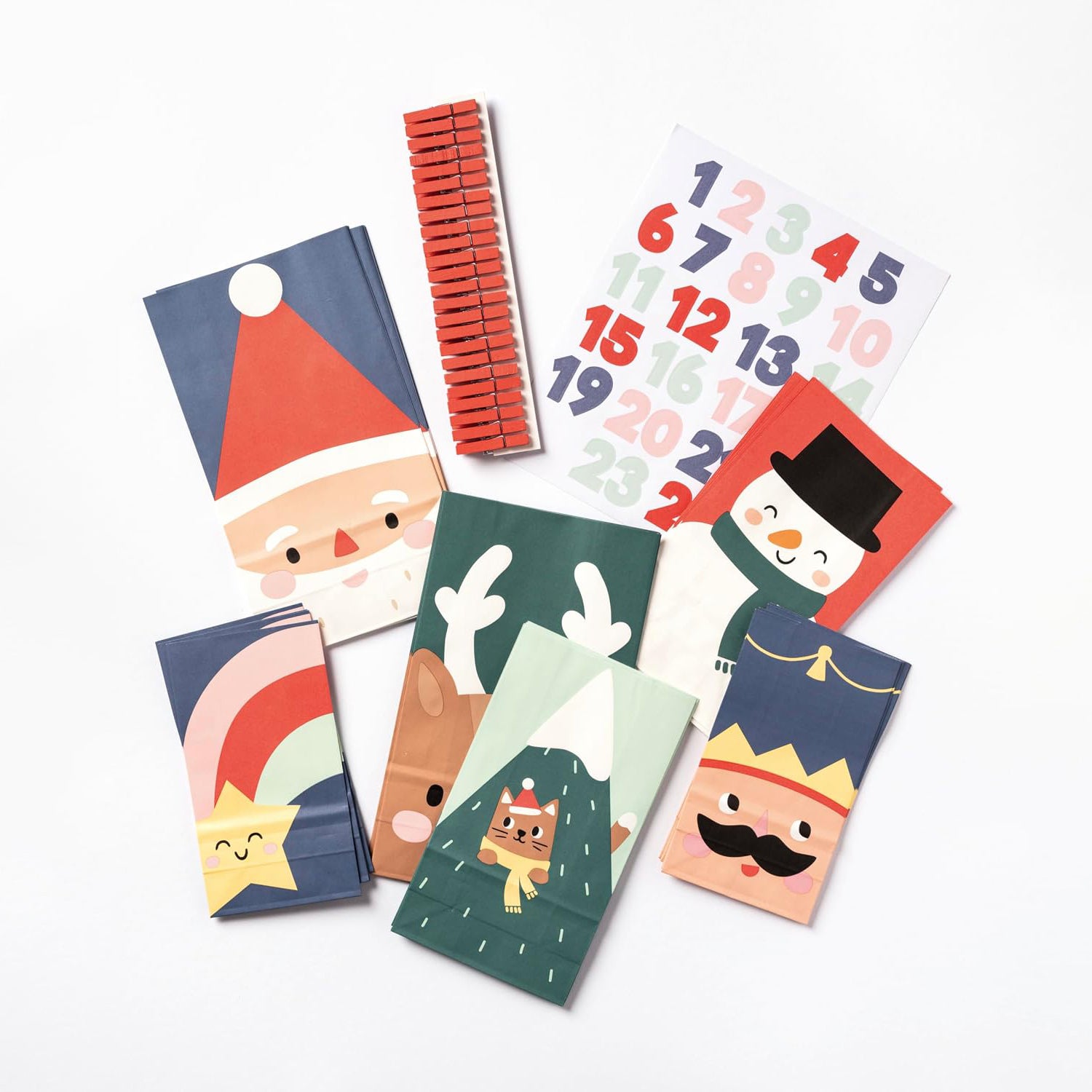 Adventskalender Bastelset "Santa & Friends"