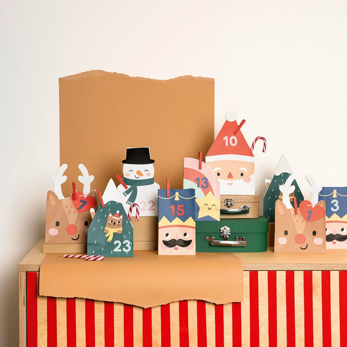 Adventskalender Bastelset "Santa & Friends"