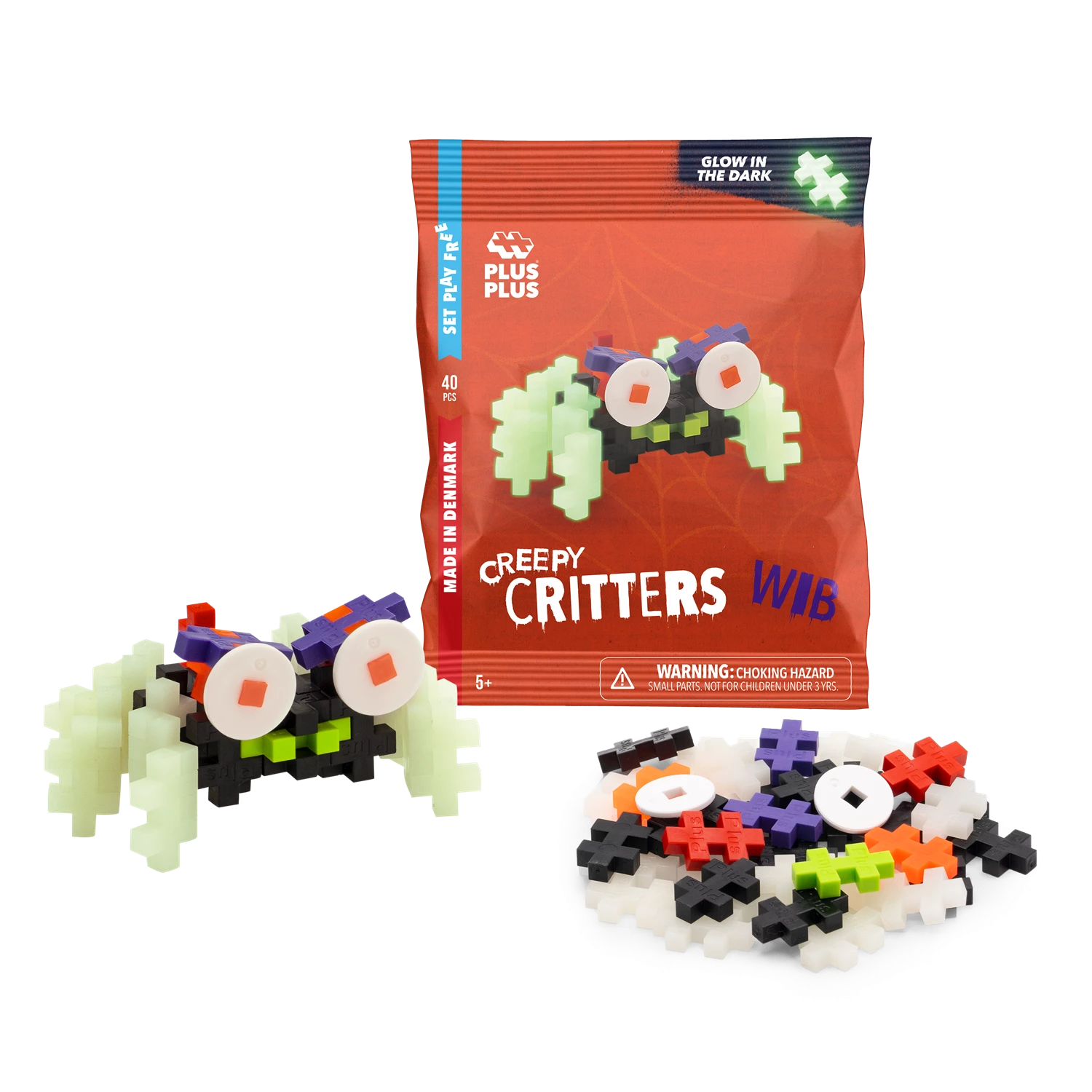 Kreativ Bausteine Monster 40 Glow in the Dark "Creepy Critters"