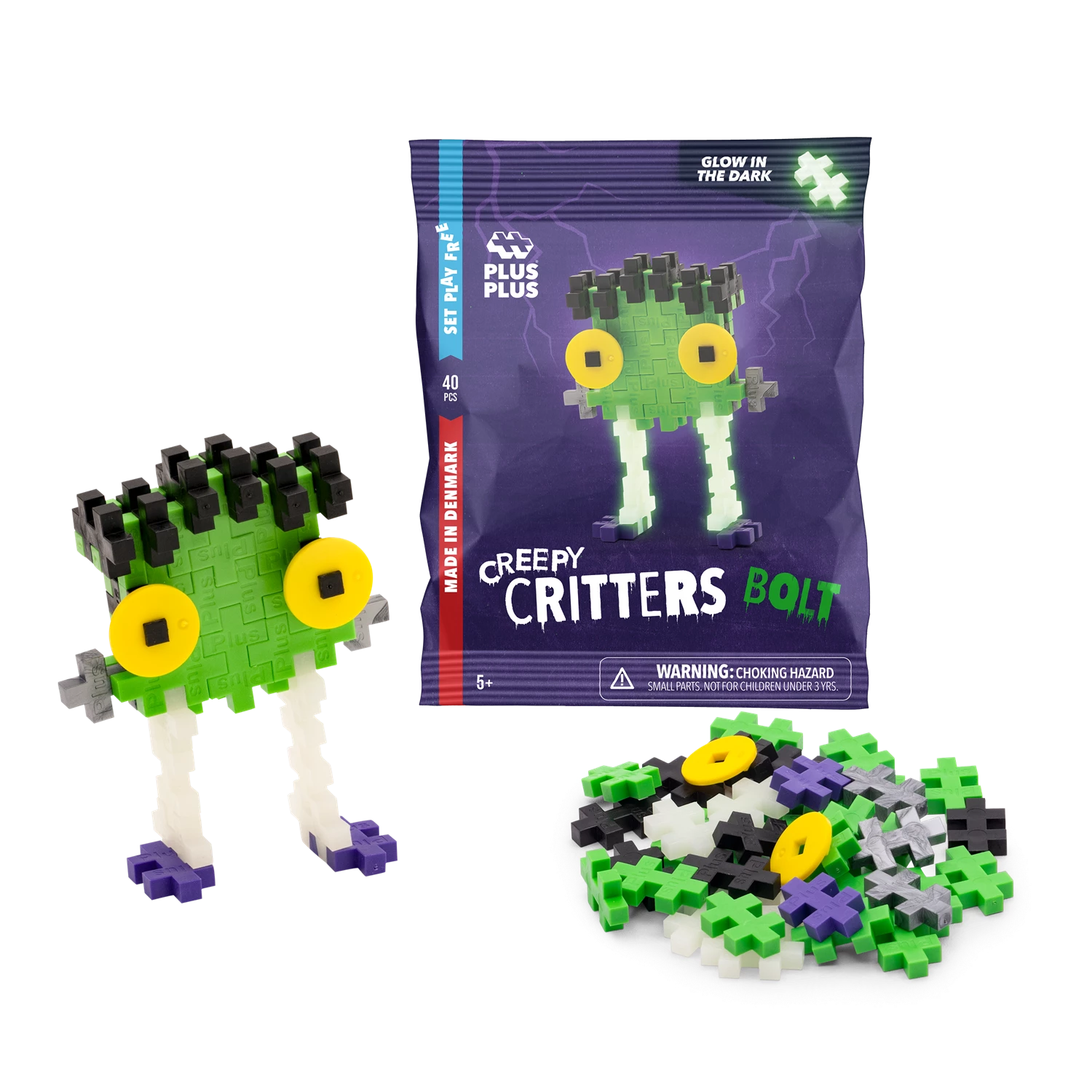 Kreativ Bausteine Monster 40 Glow in the Dark "Creepy Critters"