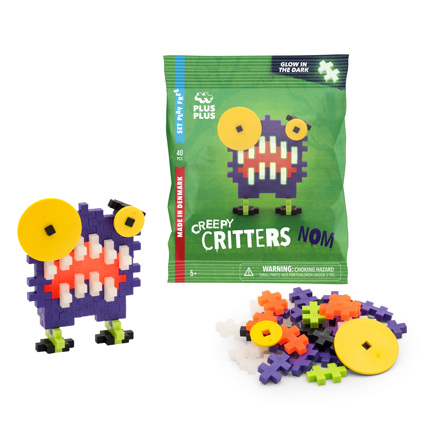 Kreativ Bausteine Monster 40 Glow in the Dark "Creepy Critters"