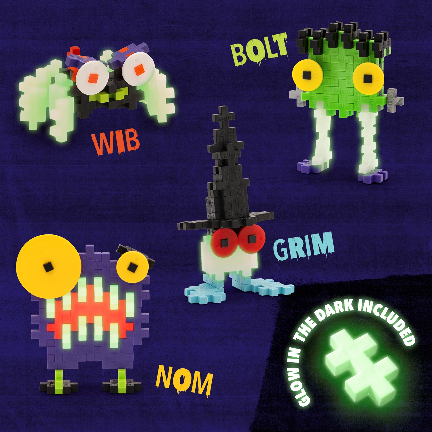 Kreativ Bausteine Monster 40 Glow in the Dark "Creepy Critters"