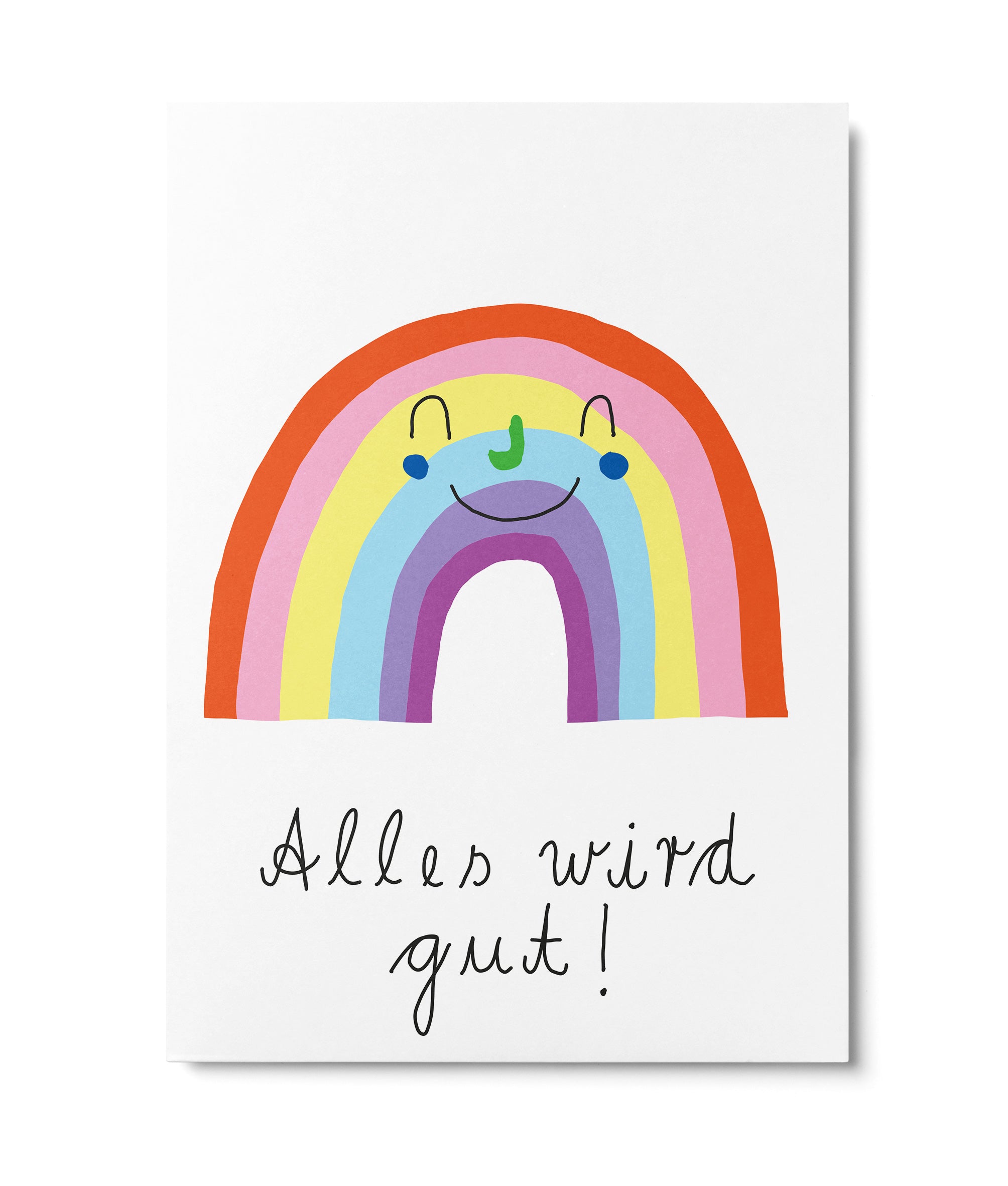 Postkarte "Regenbogen Alles wird gut!"