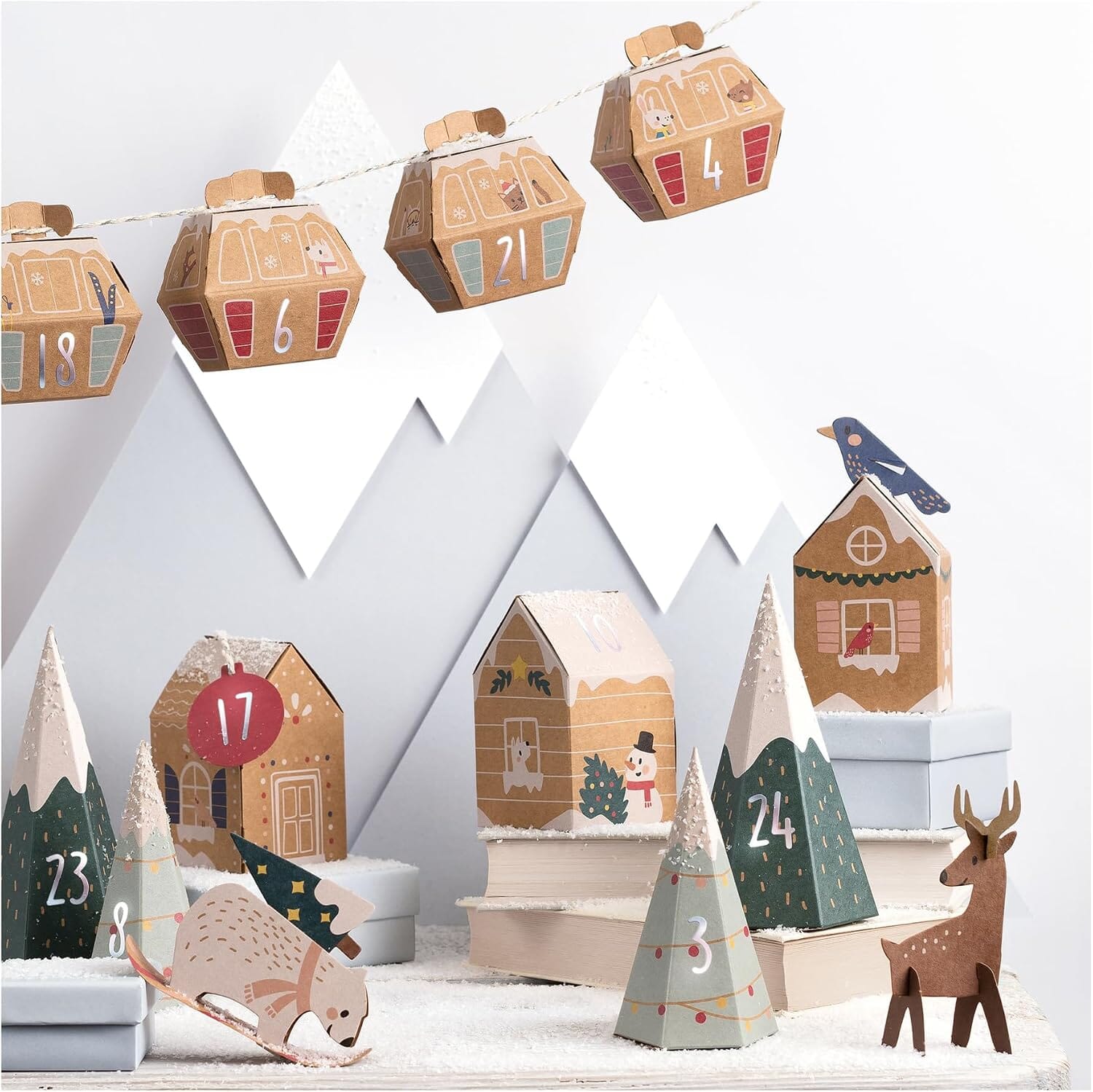 Adventskalender Bastelset "Village in the Snow" Adventskalender Folia 