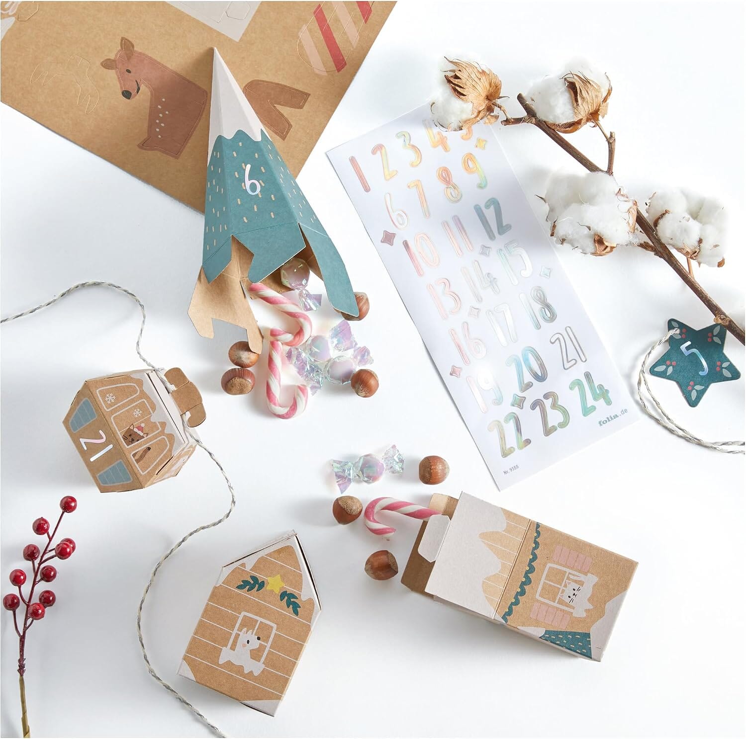 Adventskalender Bastelset "Village in the Snow" Adventskalender Folia 