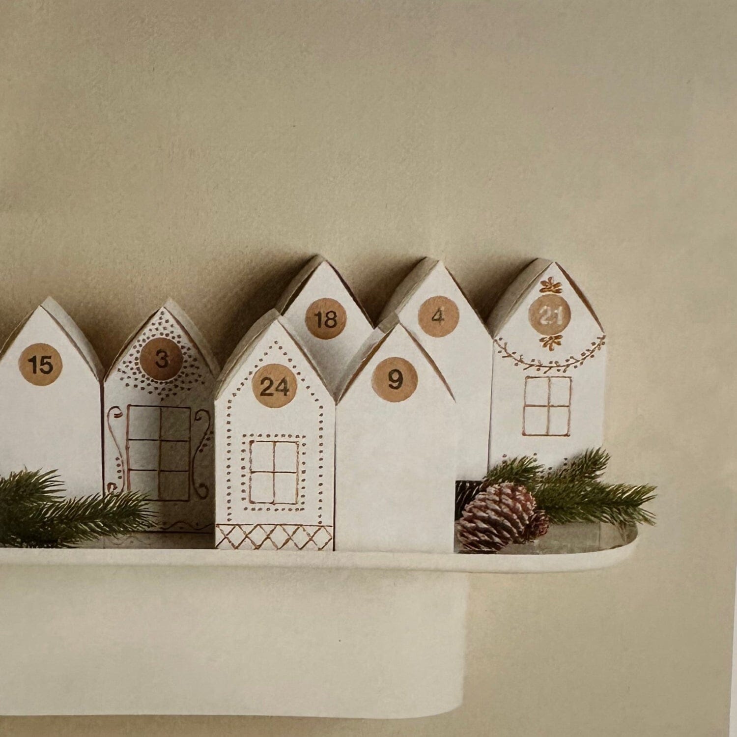 Adventskalender "Häuser" Geschenkverpackung Rico Design 