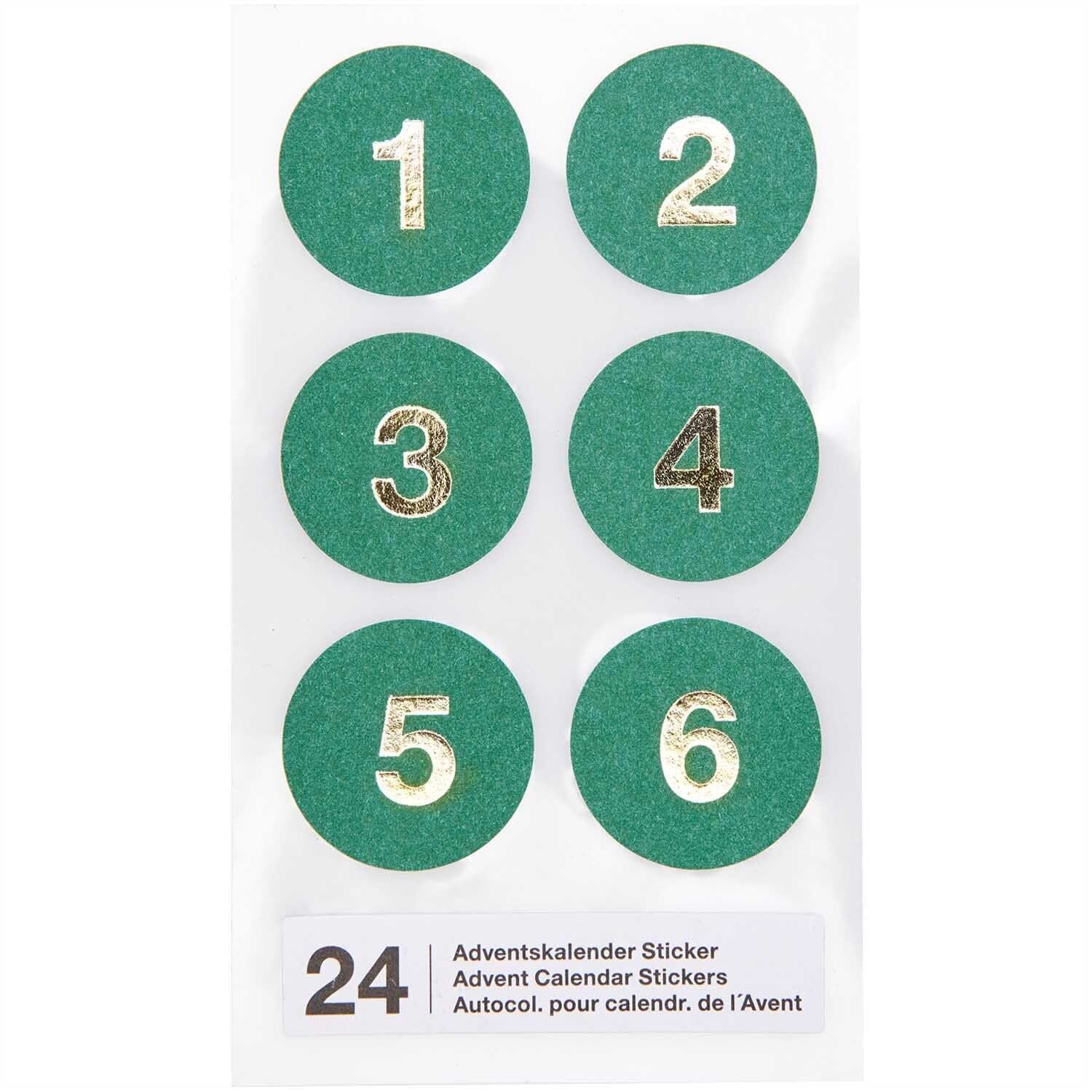 Adventskalendersticker "Grün" Sticker Rico Design 