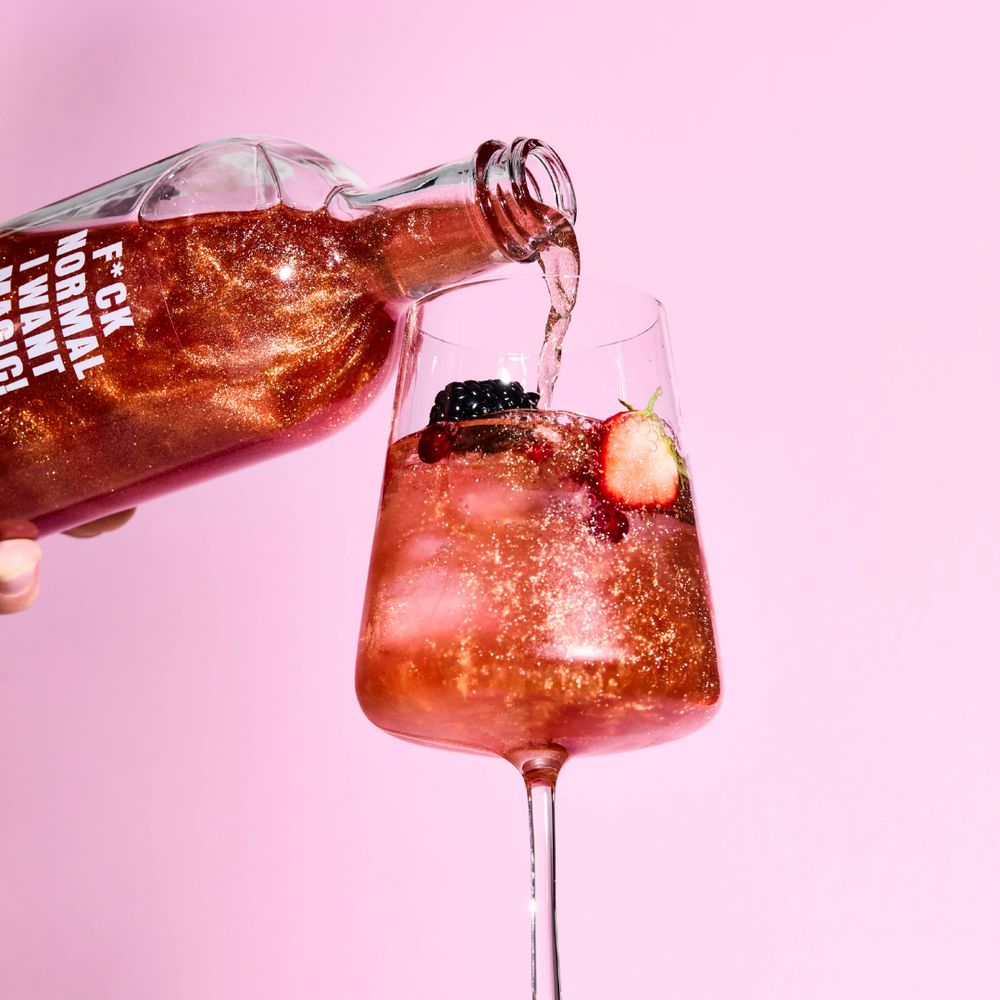 Alkoholfreier Aperitif "Berry Glitzer - F*ck Normal, I Want Magic" Laori 