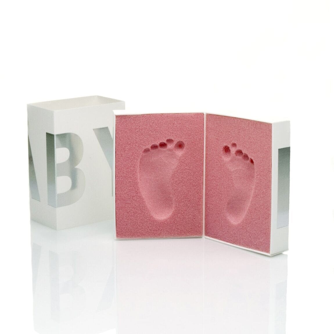 Andenkenbox "Babyfootprint" Andenken Marlies von Soden Silber 