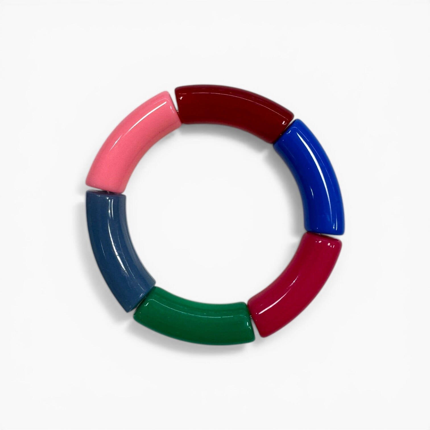 Armreif Regenbogen "Lyse" Armband Bybjor Blau/Pink/Grün (60) 