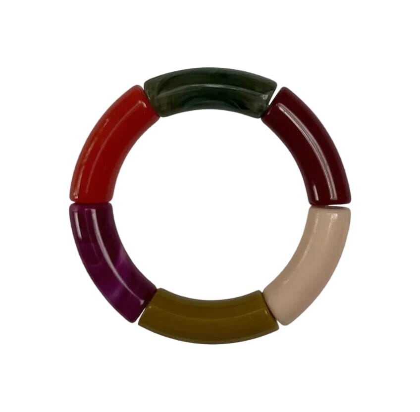 Armreif Regenbogen "Lyse" Armband Bybjor Creme/Olive/Lila (14) 